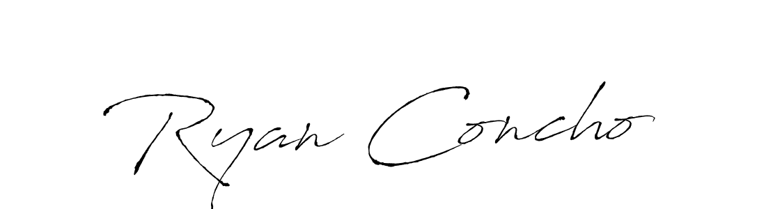 Make a beautiful signature design for name Ryan Concho. With this signature (Antro_Vectra) style, you can create a handwritten signature for free. Ryan Concho signature style 6 images and pictures png