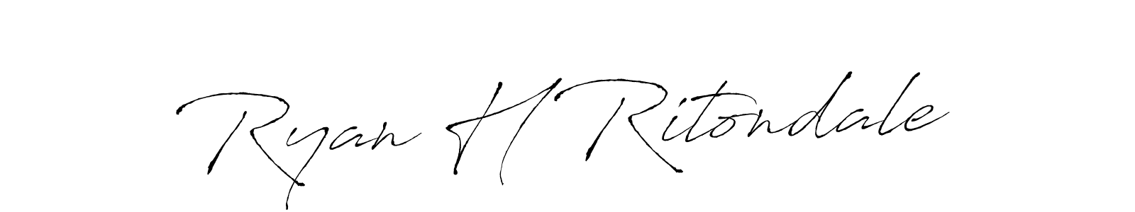 You should practise on your own different ways (Antro_Vectra) to write your name (Ryan H Ritondale) in signature. don't let someone else do it for you. Ryan H Ritondale signature style 6 images and pictures png