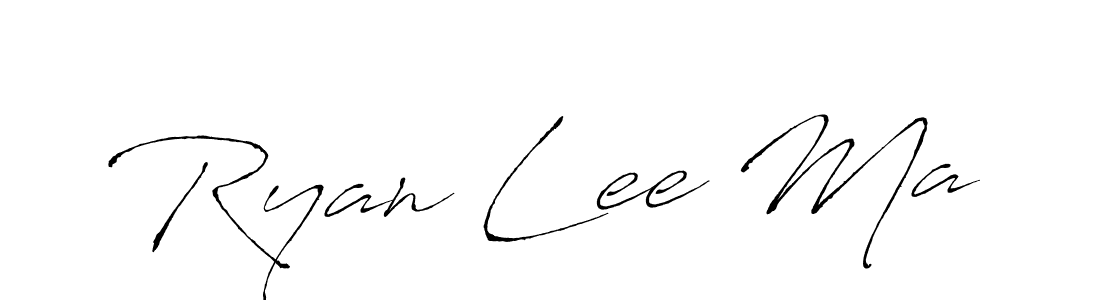 How to make Ryan Lee Ma name signature. Use Antro_Vectra style for creating short signs online. This is the latest handwritten sign. Ryan Lee Ma signature style 6 images and pictures png