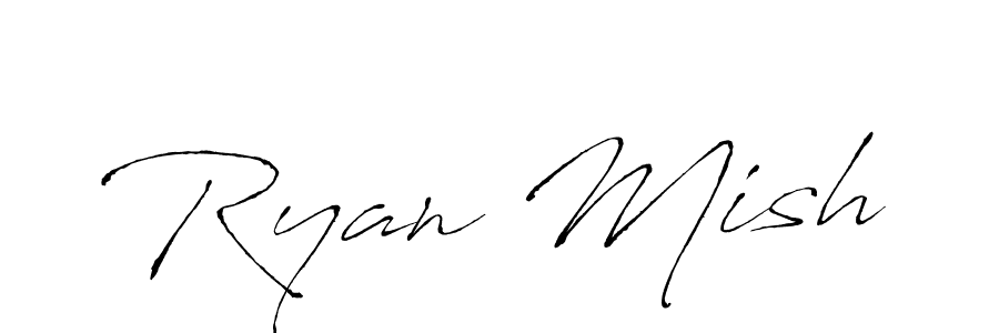 Ryan Mish stylish signature style. Best Handwritten Sign (Antro_Vectra) for my name. Handwritten Signature Collection Ideas for my name Ryan Mish. Ryan Mish signature style 6 images and pictures png