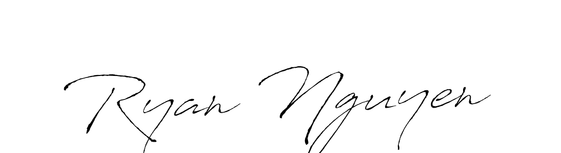 Antro_Vectra is a professional signature style that is perfect for those who want to add a touch of class to their signature. It is also a great choice for those who want to make their signature more unique. Get Ryan Nguyen name to fancy signature for free. Ryan Nguyen signature style 6 images and pictures png