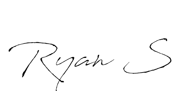 Ryan S stylish signature style. Best Handwritten Sign (Antro_Vectra) for my name. Handwritten Signature Collection Ideas for my name Ryan S. Ryan S signature style 6 images and pictures png