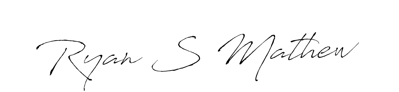 Make a beautiful signature design for name Ryan S Mathew. With this signature (Antro_Vectra) style, you can create a handwritten signature for free. Ryan S Mathew signature style 6 images and pictures png