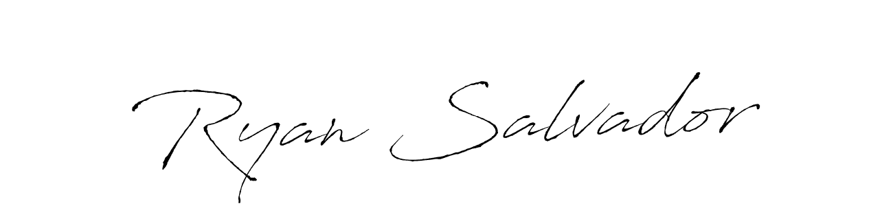 Antro_Vectra is a professional signature style that is perfect for those who want to add a touch of class to their signature. It is also a great choice for those who want to make their signature more unique. Get Ryan Salvador name to fancy signature for free. Ryan Salvador signature style 6 images and pictures png