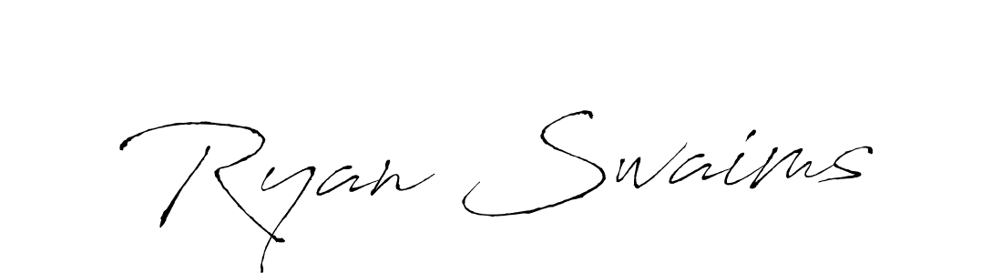 The best way (Antro_Vectra) to make a short signature is to pick only two or three words in your name. The name Ryan Swaims include a total of six letters. For converting this name. Ryan Swaims signature style 6 images and pictures png