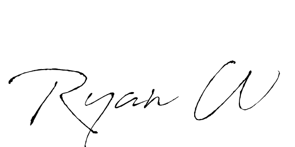 Similarly Antro_Vectra is the best handwritten signature design. Signature creator online .You can use it as an online autograph creator for name Ryan W. Ryan W signature style 6 images and pictures png