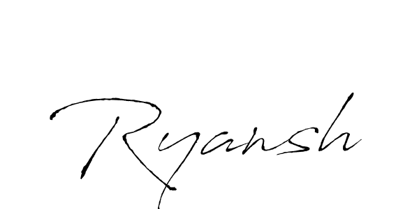 Also we have Ryansh name is the best signature style. Create professional handwritten signature collection using Antro_Vectra autograph style. Ryansh signature style 6 images and pictures png