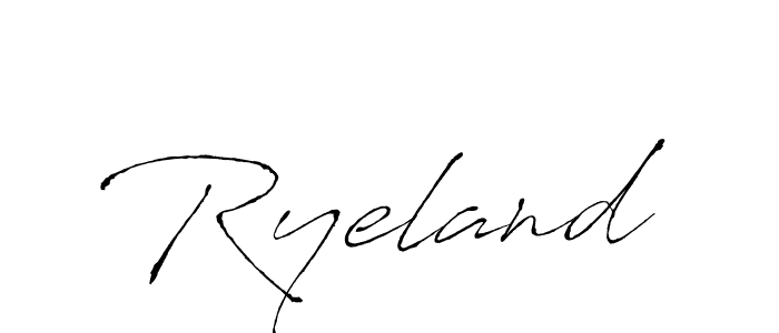 How to make Ryeland signature? Antro_Vectra is a professional autograph style. Create handwritten signature for Ryeland name. Ryeland signature style 6 images and pictures png