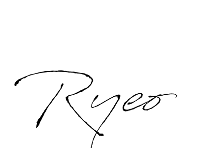 How to make Ryeo signature? Antro_Vectra is a professional autograph style. Create handwritten signature for Ryeo name. Ryeo signature style 6 images and pictures png