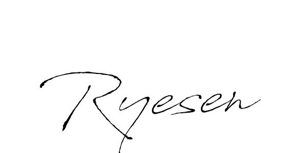 How to make Ryesen signature? Antro_Vectra is a professional autograph style. Create handwritten signature for Ryesen name. Ryesen signature style 6 images and pictures png