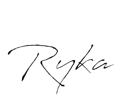 Use a signature maker to create a handwritten signature online. With this signature software, you can design (Antro_Vectra) your own signature for name Ryka. Ryka signature style 6 images and pictures png