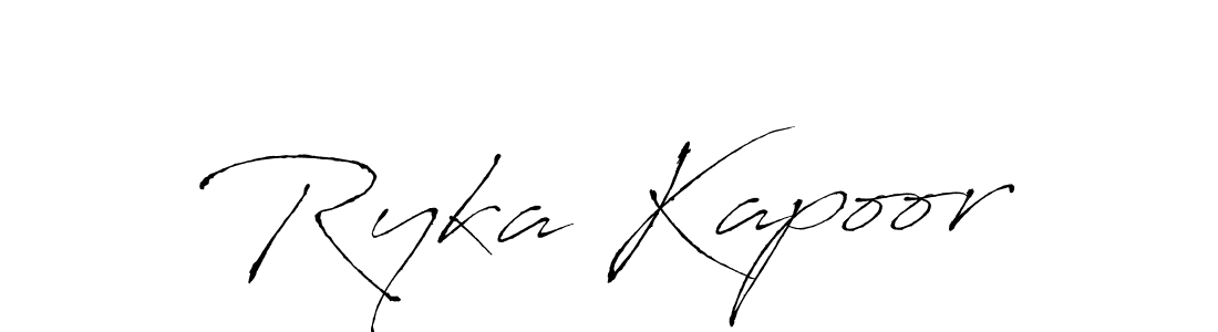 Ryka Kapoor stylish signature style. Best Handwritten Sign (Antro_Vectra) for my name. Handwritten Signature Collection Ideas for my name Ryka Kapoor. Ryka Kapoor signature style 6 images and pictures png