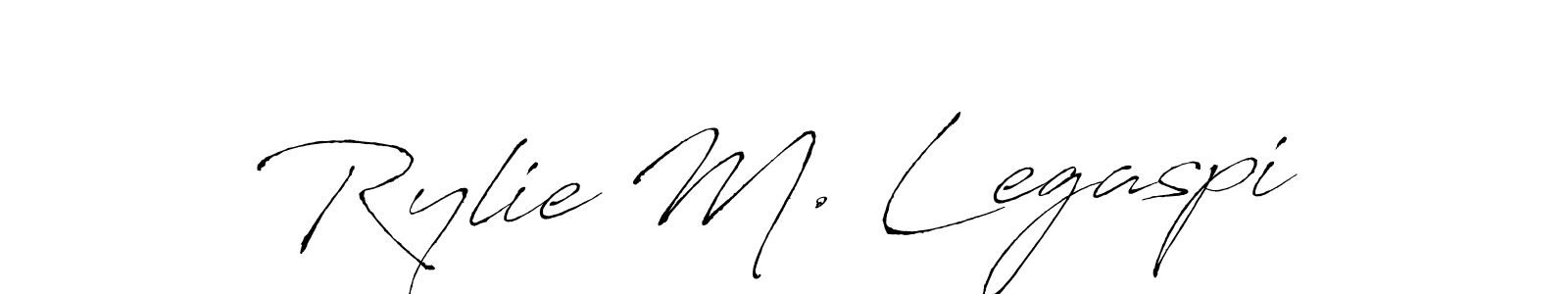 Make a beautiful signature design for name Rylie M. Legaspi. With this signature (Antro_Vectra) style, you can create a handwritten signature for free. Rylie M. Legaspi signature style 6 images and pictures png