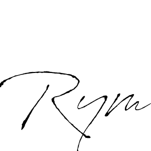 if you are searching for the best signature style for your name Rym. so please give up your signature search. here we have designed multiple signature styles  using Antro_Vectra. Rym signature style 6 images and pictures png