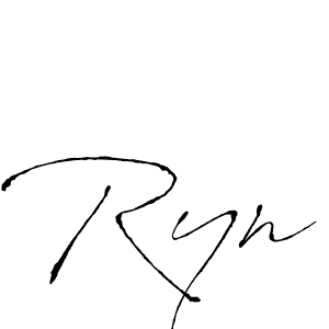 How to make Ryn name signature. Use Antro_Vectra style for creating short signs online. This is the latest handwritten sign. Ryn signature style 6 images and pictures png