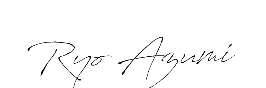 Ryo Azumi stylish signature style. Best Handwritten Sign (Antro_Vectra) for my name. Handwritten Signature Collection Ideas for my name Ryo Azumi. Ryo Azumi signature style 6 images and pictures png