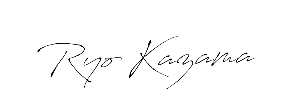 Design your own signature with our free online signature maker. With this signature software, you can create a handwritten (Antro_Vectra) signature for name Ryo Kazama. Ryo Kazama signature style 6 images and pictures png