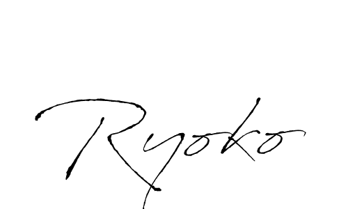 How to make Ryoko signature? Antro_Vectra is a professional autograph style. Create handwritten signature for Ryoko name. Ryoko signature style 6 images and pictures png