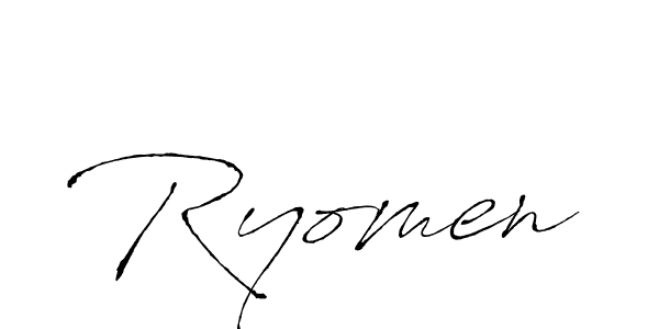 How to make Ryomen signature? Antro_Vectra is a professional autograph style. Create handwritten signature for Ryomen name. Ryomen signature style 6 images and pictures png