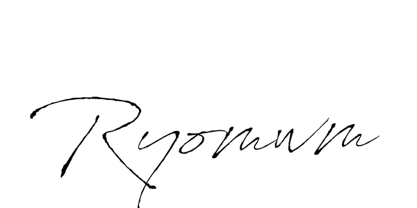 Create a beautiful signature design for name Ryomwm. With this signature (Antro_Vectra) fonts, you can make a handwritten signature for free. Ryomwm signature style 6 images and pictures png