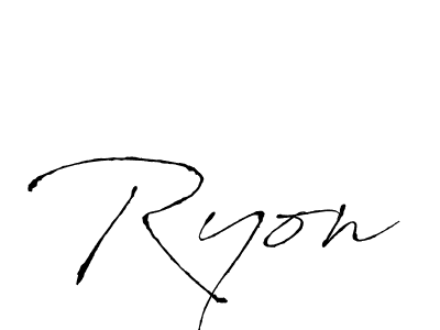 How to make Ryon signature? Antro_Vectra is a professional autograph style. Create handwritten signature for Ryon name. Ryon signature style 6 images and pictures png