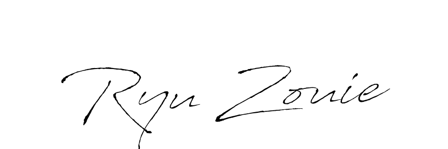 Design your own signature with our free online signature maker. With this signature software, you can create a handwritten (Antro_Vectra) signature for name Ryu Zouie. Ryu Zouie signature style 6 images and pictures png