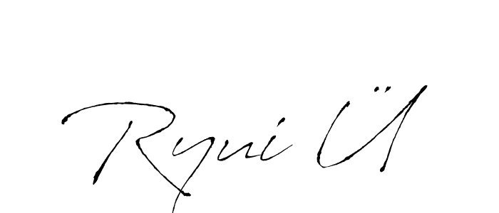 Also You can easily find your signature by using the search form. We will create Ryui Ü name handwritten signature images for you free of cost using Antro_Vectra sign style. Ryui Ü signature style 6 images and pictures png