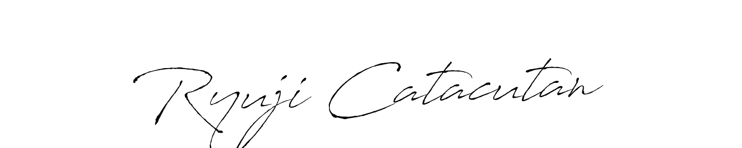 Ryuji Catacutan stylish signature style. Best Handwritten Sign (Antro_Vectra) for my name. Handwritten Signature Collection Ideas for my name Ryuji Catacutan. Ryuji Catacutan signature style 6 images and pictures png