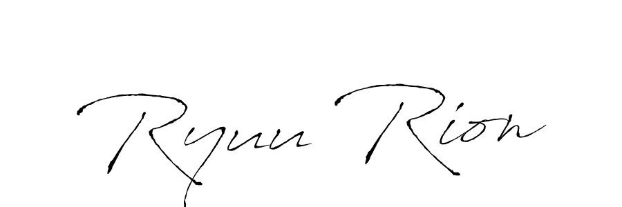 if you are searching for the best signature style for your name Ryuu Rion. so please give up your signature search. here we have designed multiple signature styles  using Antro_Vectra. Ryuu Rion signature style 6 images and pictures png