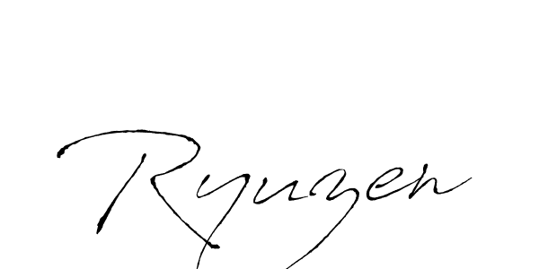 Ryuzen stylish signature style. Best Handwritten Sign (Antro_Vectra) for my name. Handwritten Signature Collection Ideas for my name Ryuzen. Ryuzen signature style 6 images and pictures png