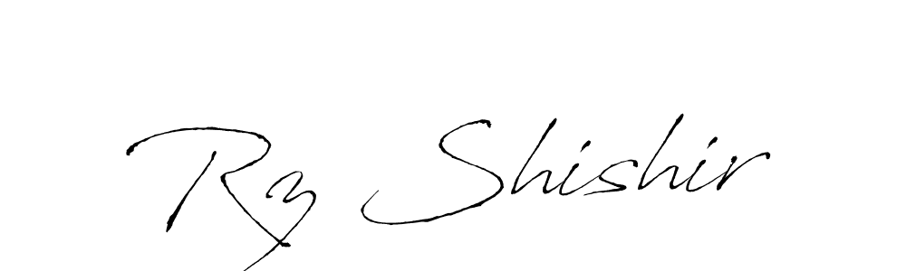 How to make Rz Shishir name signature. Use Antro_Vectra style for creating short signs online. This is the latest handwritten sign. Rz Shishir signature style 6 images and pictures png