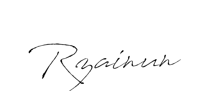 Use a signature maker to create a handwritten signature online. With this signature software, you can design (Antro_Vectra) your own signature for name Rzainun. Rzainun signature style 6 images and pictures png