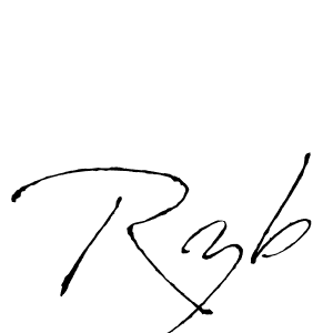 Create a beautiful signature design for name Rzb. With this signature (Antro_Vectra) fonts, you can make a handwritten signature for free. Rzb signature style 6 images and pictures png