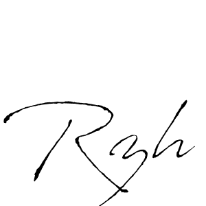 Create a beautiful signature design for name Rzh. With this signature (Antro_Vectra) fonts, you can make a handwritten signature for free. Rzh signature style 6 images and pictures png