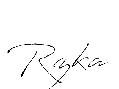 Antro_Vectra is a professional signature style that is perfect for those who want to add a touch of class to their signature. It is also a great choice for those who want to make their signature more unique. Get Rzka name to fancy signature for free. Rzka signature style 6 images and pictures png