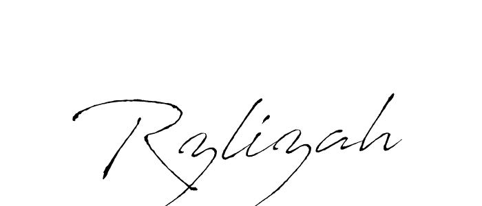 Rzlizah stylish signature style. Best Handwritten Sign (Antro_Vectra) for my name. Handwritten Signature Collection Ideas for my name Rzlizah. Rzlizah signature style 6 images and pictures png