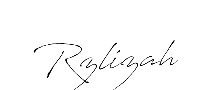 Rzlizah stylish signature style. Best Handwritten Sign (Antro_Vectra) for my name. Handwritten Signature Collection Ideas for my name Rzlizah. Rzlizah signature style 6 images and pictures png