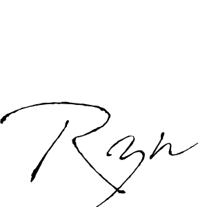 if you are searching for the best signature style for your name Rzn. so please give up your signature search. here we have designed multiple signature styles  using Antro_Vectra. Rzn signature style 6 images and pictures png