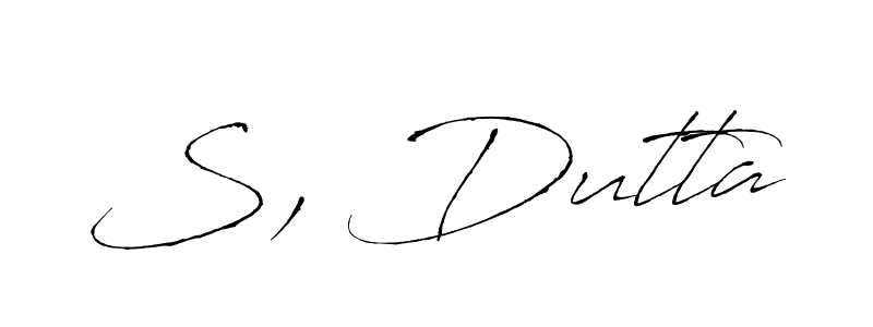 Antro_Vectra is a professional signature style that is perfect for those who want to add a touch of class to their signature. It is also a great choice for those who want to make their signature more unique. Get S, Dutta name to fancy signature for free. S, Dutta signature style 6 images and pictures png