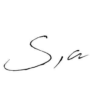 How to make S,a signature? Antro_Vectra is a professional autograph style. Create handwritten signature for S,a name. S,a signature style 6 images and pictures png