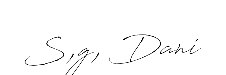 Create a beautiful signature design for name S,g, Dani. With this signature (Antro_Vectra) fonts, you can make a handwritten signature for free. S,g, Dani signature style 6 images and pictures png