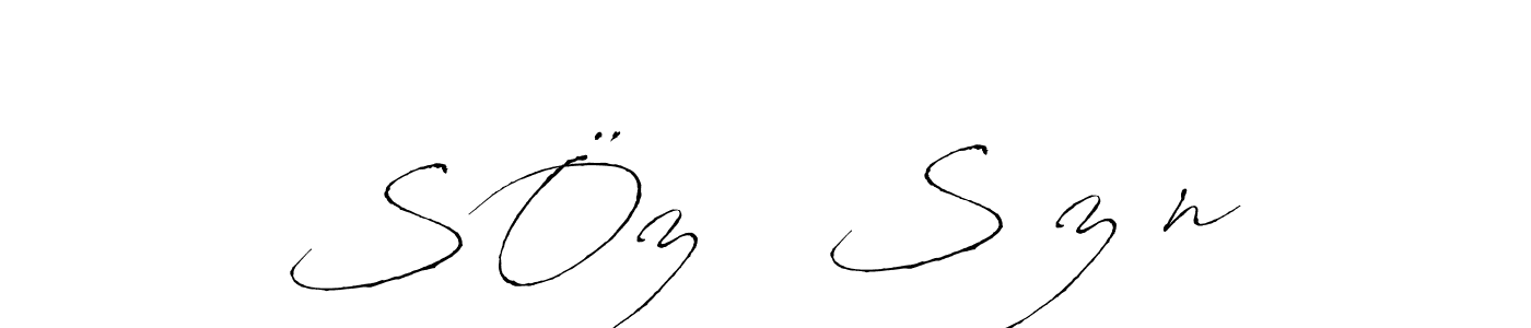 How to make SÖz   Sİzİn name signature. Use Antro_Vectra style for creating short signs online. This is the latest handwritten sign. SÖz   Sİzİn signature style 6 images and pictures png