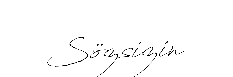 The best way (Antro_Vectra) to make a short signature is to pick only two or three words in your name. The name Sözsizin include a total of six letters. For converting this name. Sözsizin signature style 6 images and pictures png