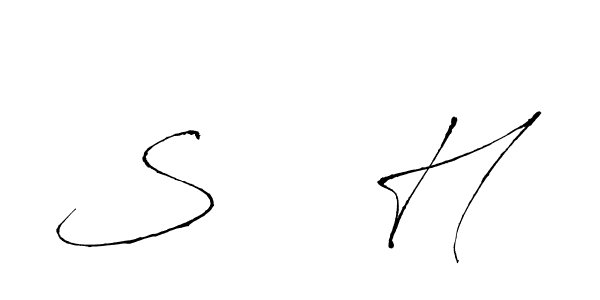 It looks lik you need a new signature style for name S    H. Design unique handwritten (Antro_Vectra) signature with our free signature maker in just a few clicks. S    H signature style 6 images and pictures png