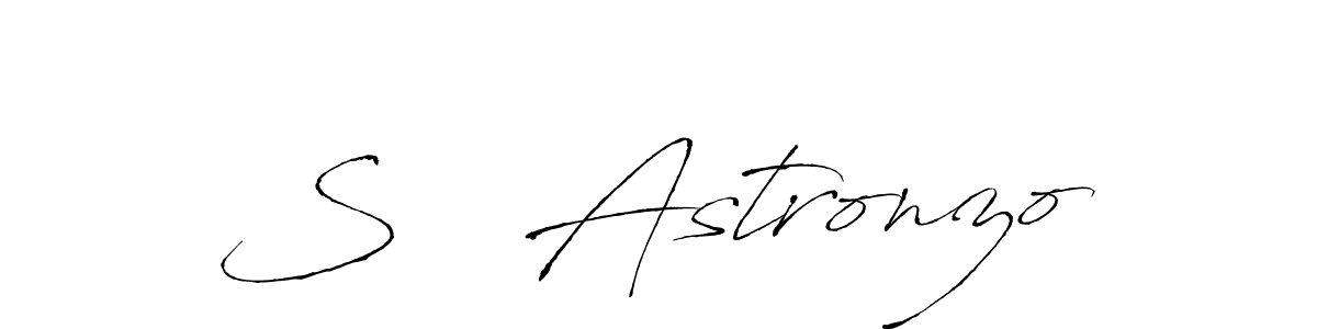 How to make S   Astronzo name signature. Use Antro_Vectra style for creating short signs online. This is the latest handwritten sign. S   Astronzo signature style 6 images and pictures png