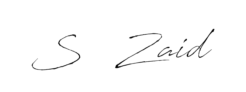 Design your own signature with our free online signature maker. With this signature software, you can create a handwritten (Antro_Vectra) signature for name S   Zaid. S   Zaid signature style 6 images and pictures png
