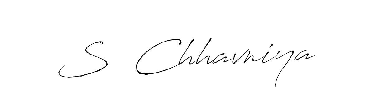 Create a beautiful signature design for name S  Chhavniya. With this signature (Antro_Vectra) fonts, you can make a handwritten signature for free. S  Chhavniya signature style 6 images and pictures png