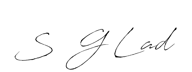 The best way (Antro_Vectra) to make a short signature is to pick only two or three words in your name. The name S  G Lad include a total of six letters. For converting this name. S  G Lad signature style 6 images and pictures png