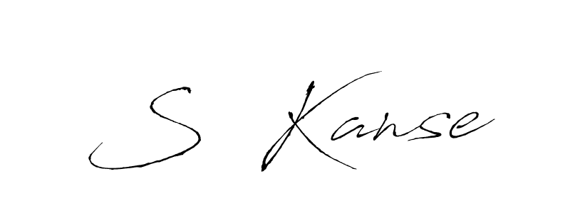 How to make S  Kanse signature? Antro_Vectra is a professional autograph style. Create handwritten signature for S  Kanse name. S  Kanse signature style 6 images and pictures png