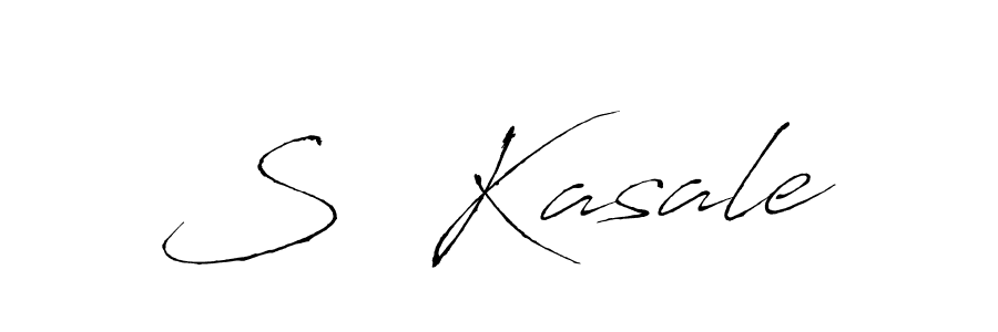 Make a beautiful signature design for name S  Kasale. With this signature (Antro_Vectra) style, you can create a handwritten signature for free. S  Kasale signature style 6 images and pictures png